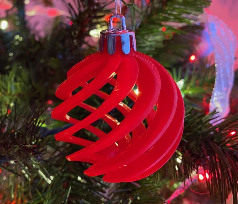 Spiral Christmas Ball Ornament
