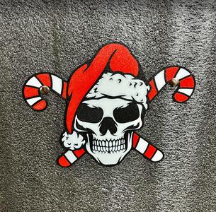 CandyCane Santa Skull