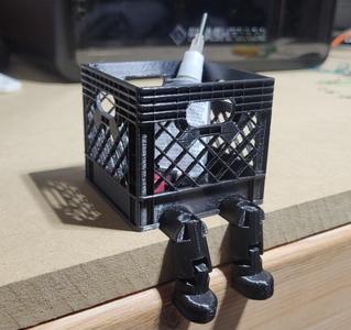 MilkCrate with FlexiLeg - Solid Bottom