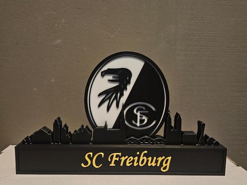 SC Freiburg with Freiburg skyline