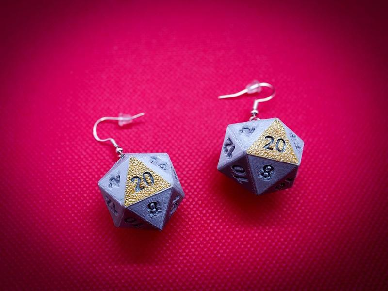D20 Dice - Dungeons and Dragons Earrings