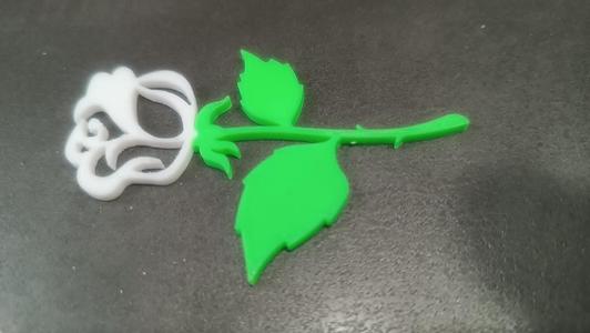 2D Rose in two parts