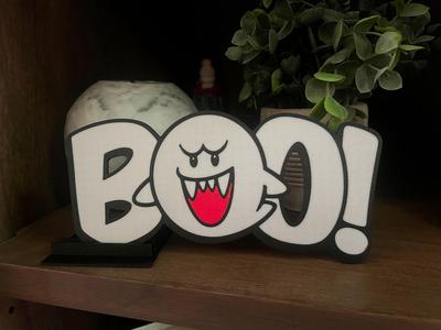 Mario Boo Sign / 3 color / Stand / Halloween / 