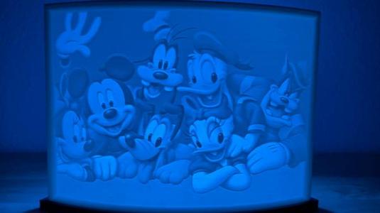 Disney Scene Wireless Multicolor Lithopane Lamp With Magnetic Lid!