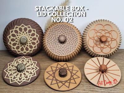 Lids for my Stackable Jewelry Box - Mandala No.02