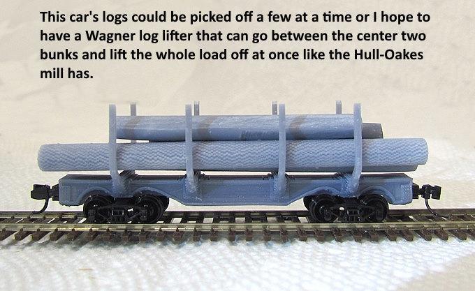 N Scale Logging Car with high bunks...