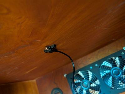 Mount for Temperature sensor for AC Infinity AIRPLATE T7, Quiet Cooling Fan System 12 in with Thermostat Control, for Home Theater AV Cabinets