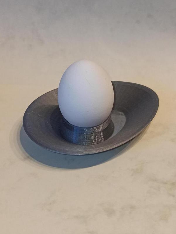Egg cup in the shape of an egg