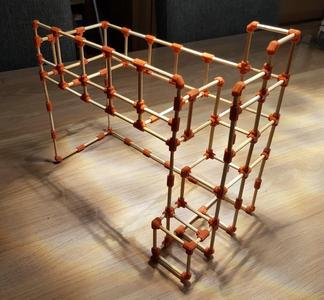 Quadro-Baukastensystem Kupplungen für Entwurfs-Modell 1:10 (Quadro modular system couplings for design model 1:10)