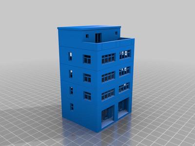 n scale 5 floor building