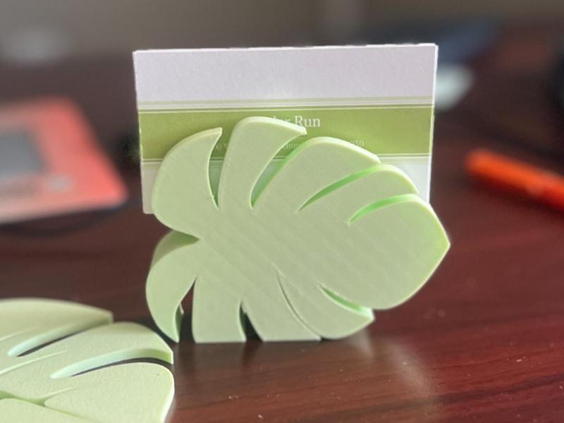 Monstera Leaf Business Card Holder