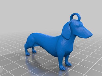 Perro salchicha llavero