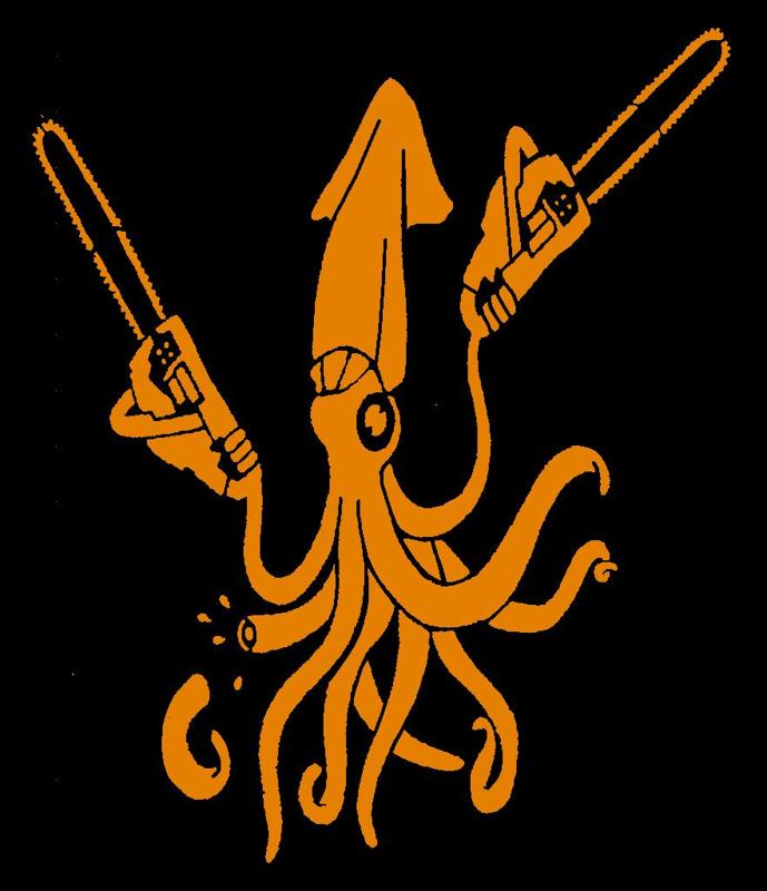 Chainsaw Octopus stencil