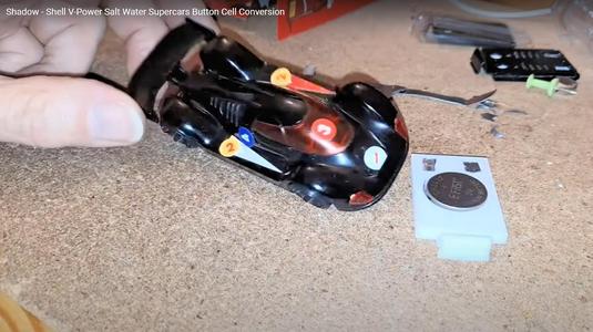 CR2032 tray for salt water car