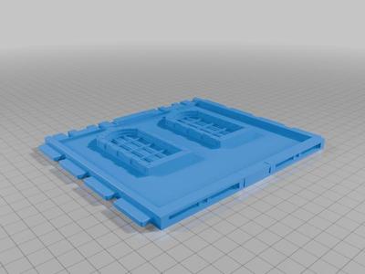 2 window Playmobil Castle Wall