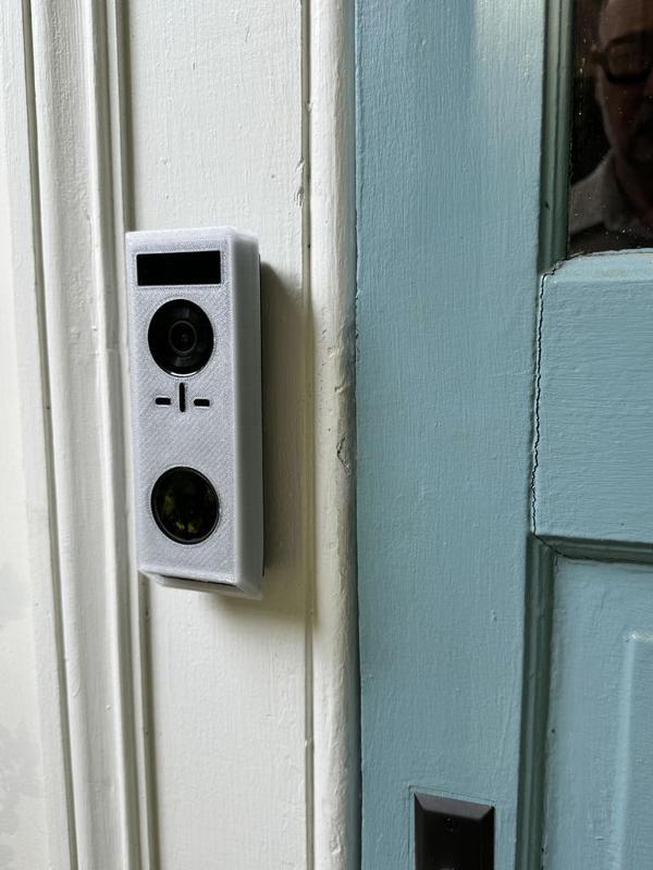 New Version 4 - A snap on faceplate/cover for the E340 Doorbell. This version has ports for the IR illuminators.
