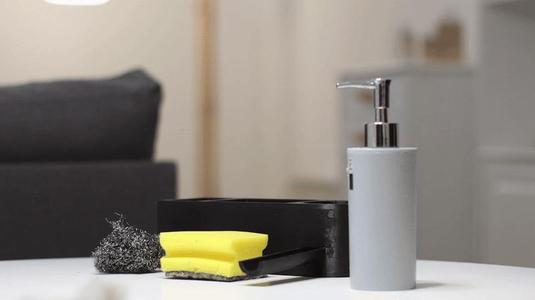 Modern sink caddy with gargoyle 