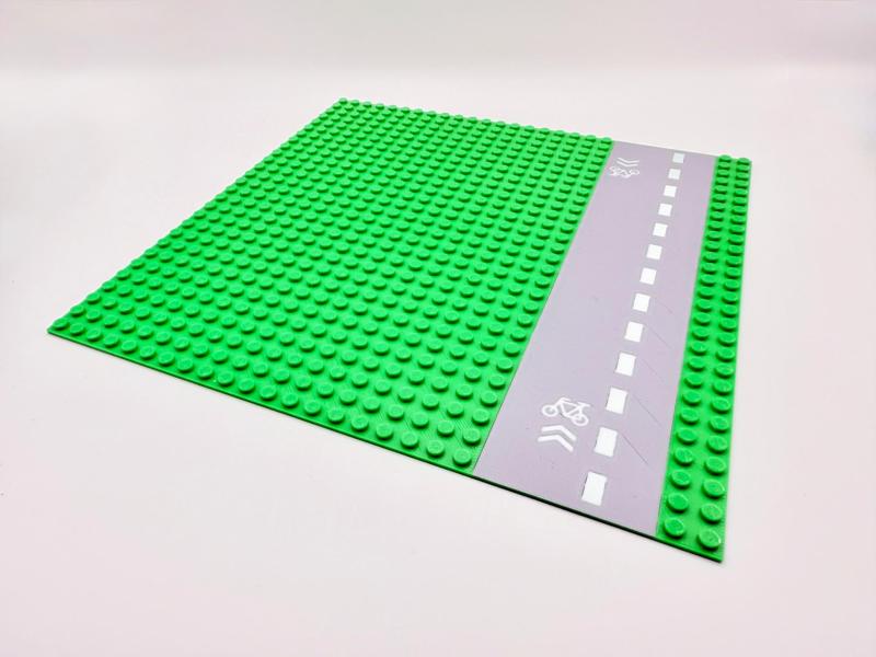 Brick - base plate with bike lane + sidewalk