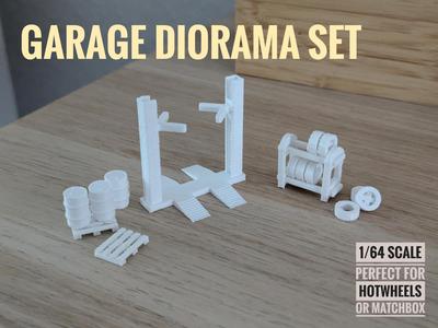 Garage essentials diorama set