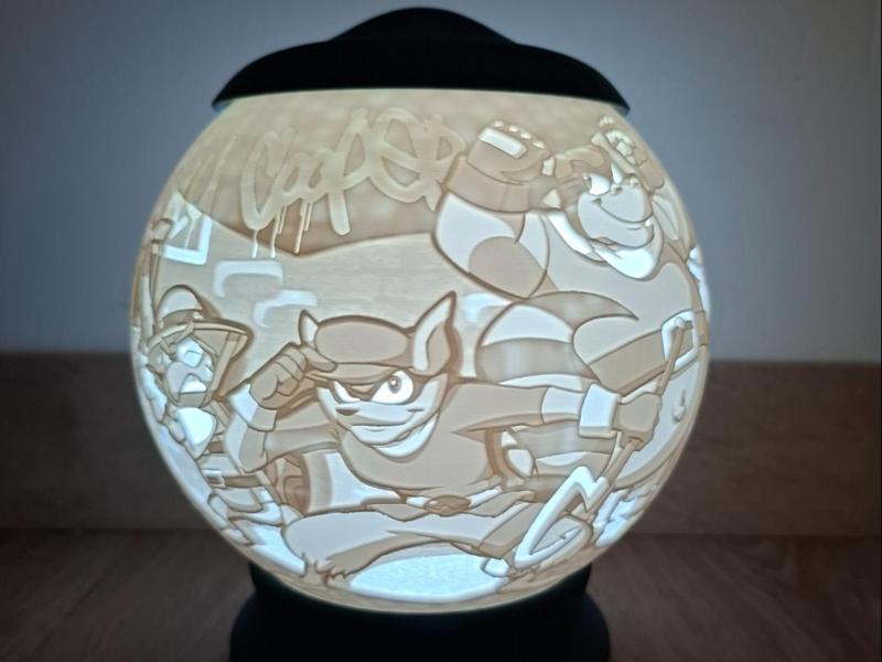 Lithophanie - sly raccoon 01