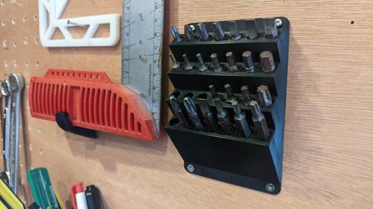 6.35mm(1/4")screwdriver bit holder wall mount