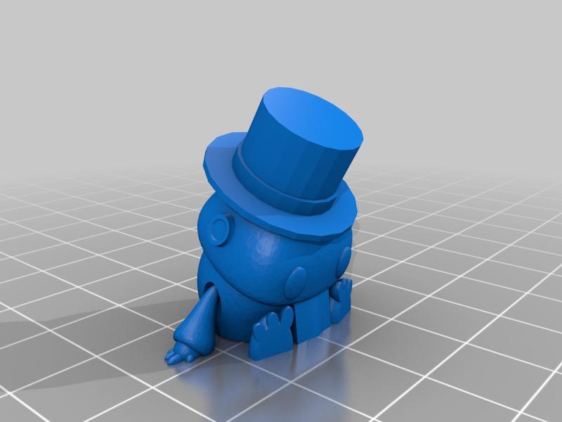 tiny robot with hat