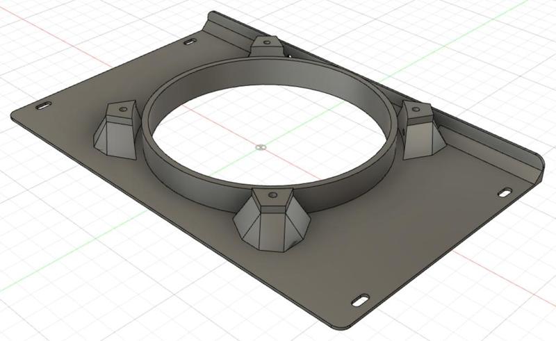 Mounting plate for 5.25" speakers in Stern pinball machines