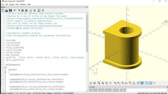 Parametric Sway Bar Bushing