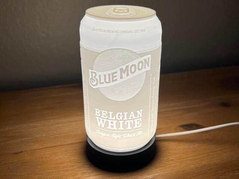Blue Moon Beer Can (Lighted Lithophane)