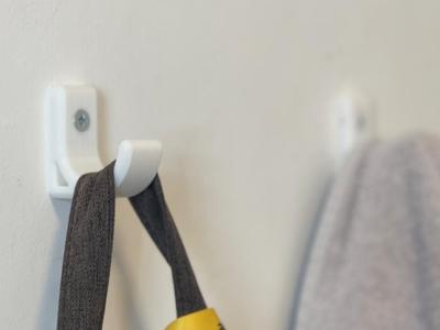 Rugged wall hook for heavy bags