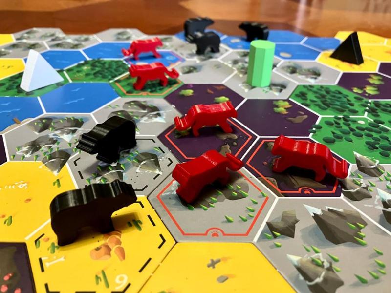 Bear and Cougar/Puma Meeples for Cryptid Board Game