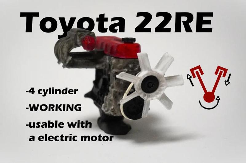 Toyota 22RE 4 Cylinder Engine Mini Version