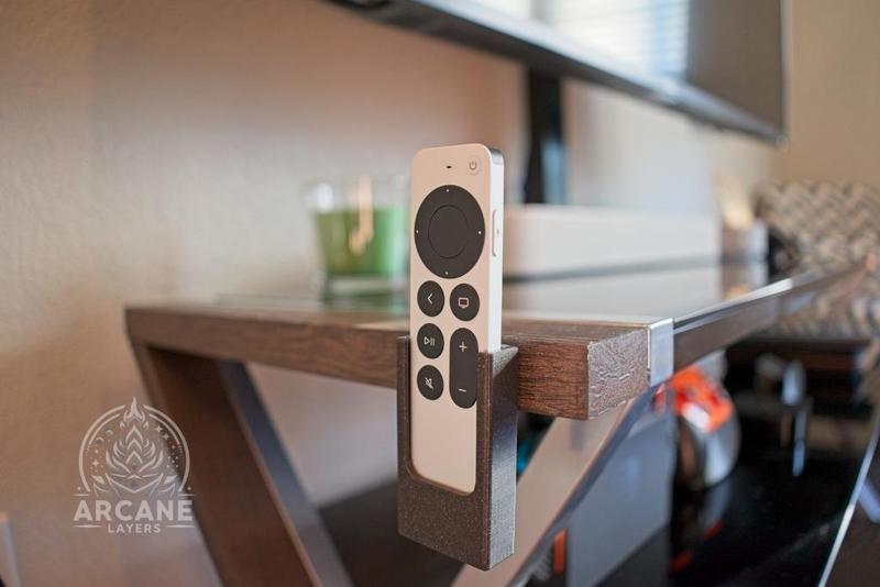 Apple TV 5th Gen Remote Holder for Under Table or Wall Mount