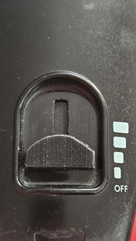 Button and plate for the Puzer vacuum handle with power control