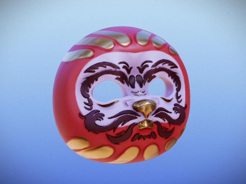 Tiny daruma mask