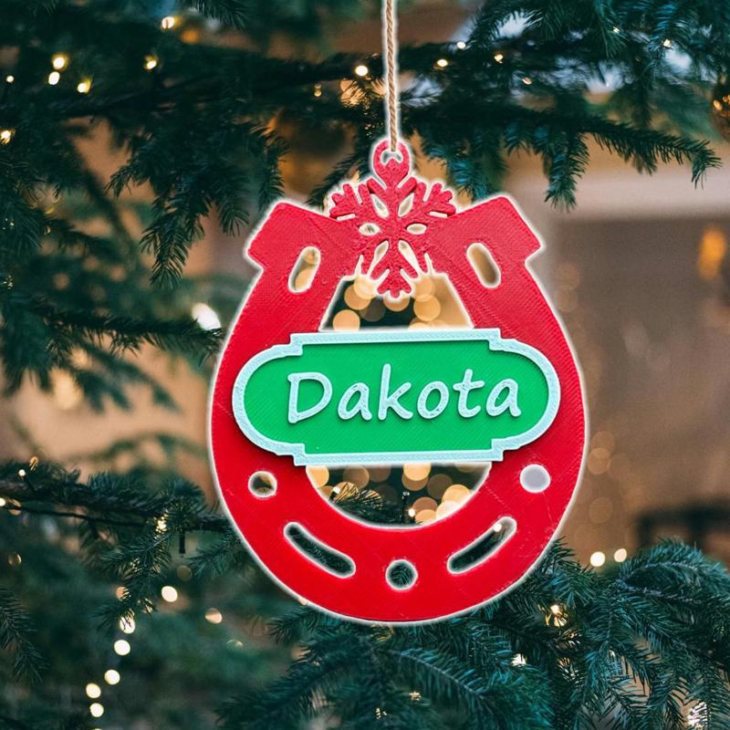 Christmas Ornament: Custom Horse Shoe Ornament