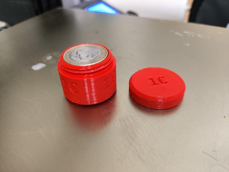 Customizable cylindrical holder for coins (and other stuff).