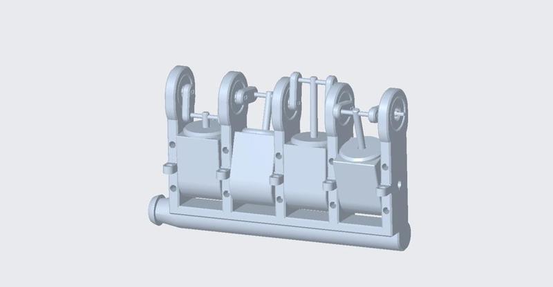 Oscillating Cylinder Air Engine (4 Cylinder)