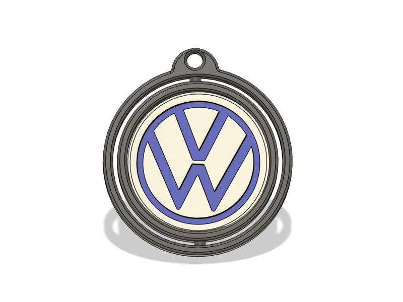VW rotary keychain