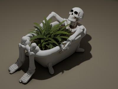 Skeleton's Bath Time