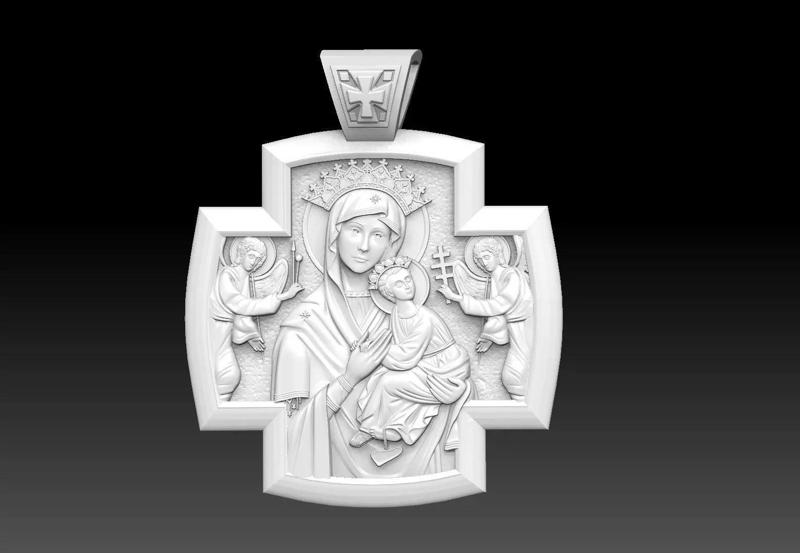 Orthodox cross mary and jesus version 2