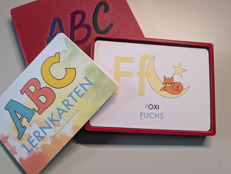ABC Lernkarten Aufbewahrung