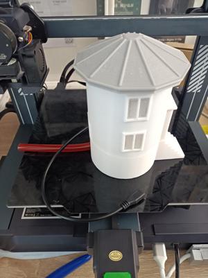 Silo House with open Windows