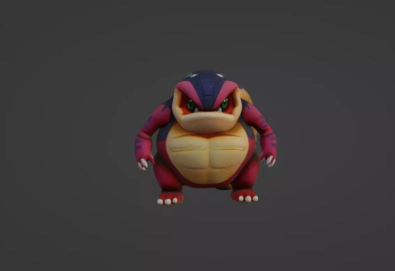 3D Scanned Fat Venom Cute and Funny Stylized Character
