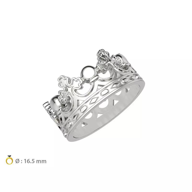 N097 Crown woman wedding ring