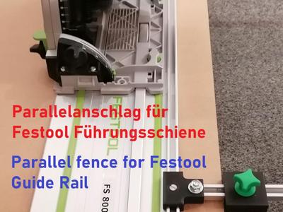 Parallel stop for Festool guide rails 