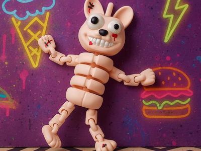 Dead Rabbit — Creepy Articulated Toy