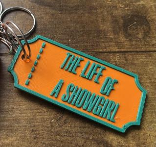 Taylor Swift The Life of A Showgirl Ticket Keychain