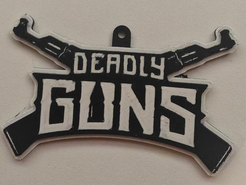 deadly guns key chain
