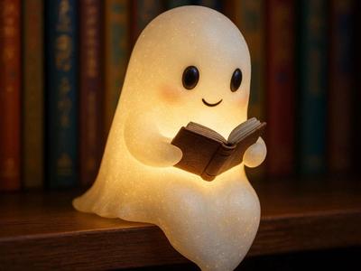 adorable reading ghost
